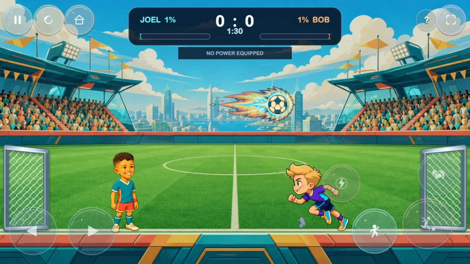 A head-to-head match: two minutes of living-room chaos